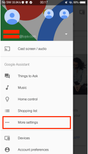 Google Home App Settings