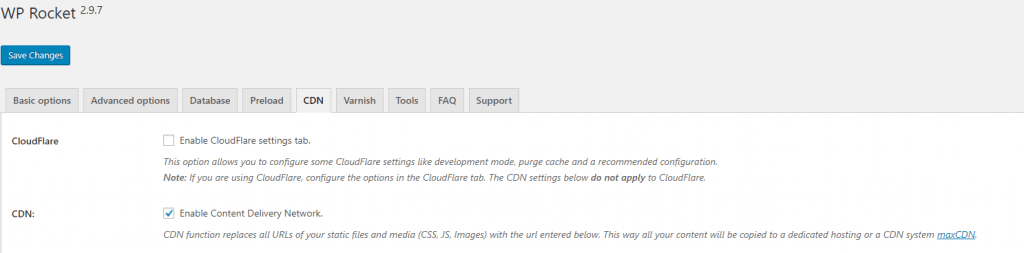 Enable CDN with WP Rocket